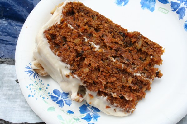 Gulrótarkakan var gómsæt!